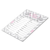 Roze en grijze olifant Baby shower Game - Aangepas Notitieblok (Schuin)