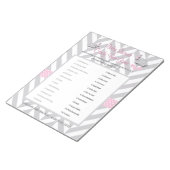 Roze en grijze olifant Baby shower Notitieblok (Schuin)