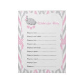  roze en grijze olifant Baby Vernissen 2 Notitieblok (Linkerzijde)