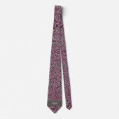 Roze en Grijze Paisley met Monogram voor Hem Stropdas (Voorkant)