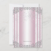 Roze en grijze parel eerste communie kaart (Achterkant)