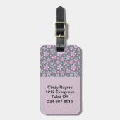 Roze en grijze platte Bagagelabels (Voorkant verticaal)