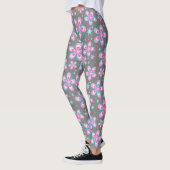 Roze en grijze platte Leggings (Links)