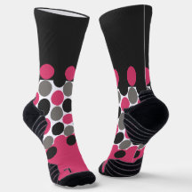 Roze en grijze Polika Dot