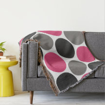 Roze en grijze polka stip