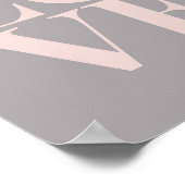 Roze en grijze Poster (Hoek)