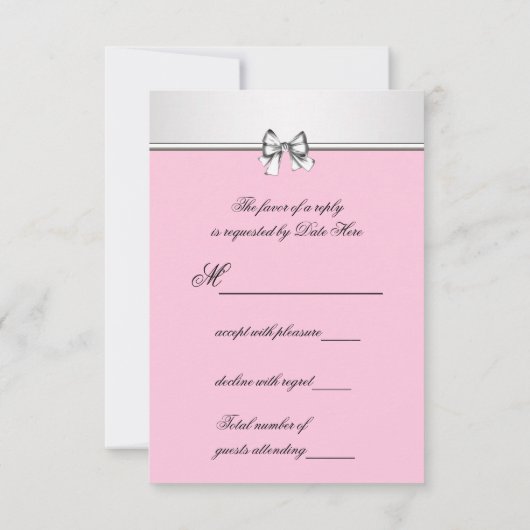 Roze en grijze RSVP (Achterkant)