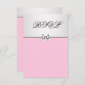 Roze en grijze RSVP (Voorkant / Achterkant)