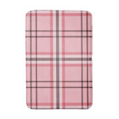 Roze en grijze ruitjes modepatroon badmat (Voorkant Verticaal)