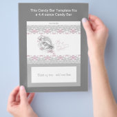 Roze en grijze Snoep Bar Wrapper Flyer (Hand)