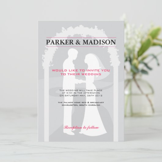 Roze en grijze stemmen kaart (Staand voorkant)