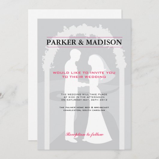 Roze en grijze stemmen kaart (Voorkant / Achterkant)