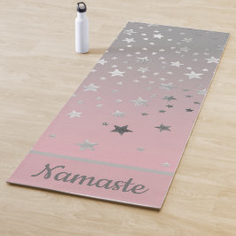 Roze en grijze sterren Ombre stijlvol chic modern Yogamat