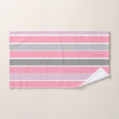 Roze en grijze strepen bad handdoek (Handdoek)