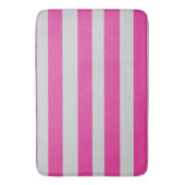 Roze en grijze strepen badmat (Voorkant Verticaal)
