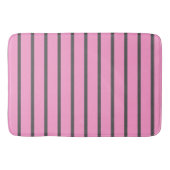 Roze en grijze strepen badmat (Voorkant)