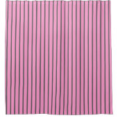 Roze en grijze strepen douchegordijn (Voorkant)