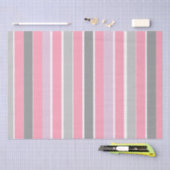 Roze en grijze strepen tissuepapier (Craft)