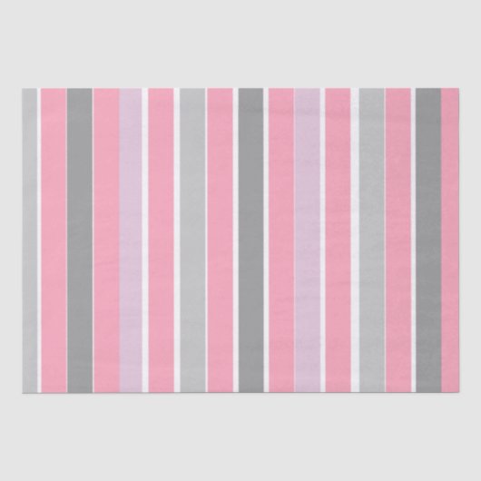Roze en grijze strepen tissuepapier (Voorkant)