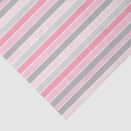 Roze en grijze strepen tissuepapier (Detail)