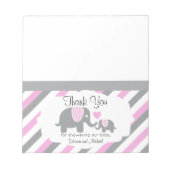 Roze en grijze strips | Snoep Toppers Notitieblok (Voorkant)