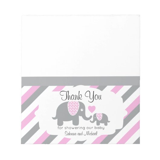 Roze en grijze strips | Snoep Toppers Notitieblok (Voorkant)