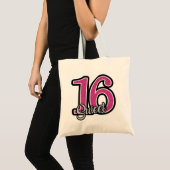 Roze en grijze strooisel tote bag (Voorkant (product))