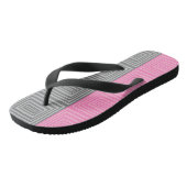 Roze en grijze Teenslippers Geometrische Thong San (Schuin)