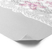 Roze en grijze Twin Baby Girl Princess Poster (Hoek)