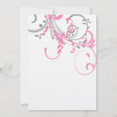 Roze en grijze uitnodiging voor tweevloendelijke b (Achterkant)