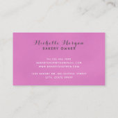 Roze en grijze visitekaartje (Achterkant)