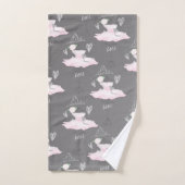 Roze en grijze waarneming Ballerina Girls Bad Handdoek (Handdoek)