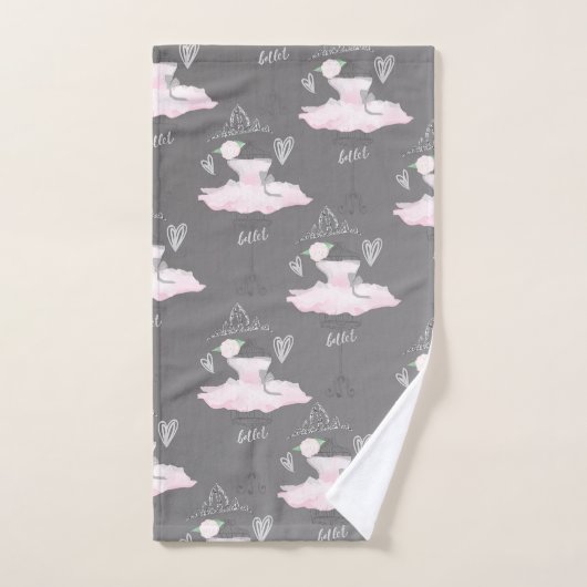 Roze en grijze waarneming Ballerina Girls Bad Handdoek (Handdoek)