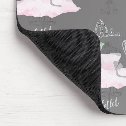 Roze en grijze waarneming Ballerina Girls Whimsica Muismat (Hoek)