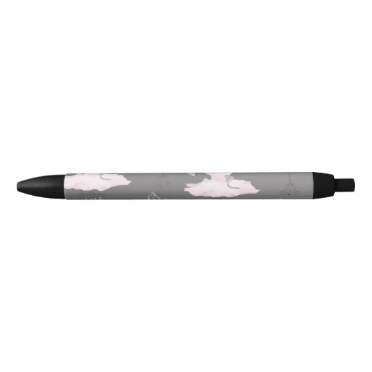 Roze en grijze waarneming Ballerina Girls Whimsica Zwarte Inkt Pen (Voorkant)