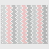 Roze en grijze wandelpapier cadeaupapier (Vlak)