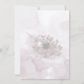 Roze en grijze Waterverf Blosgeld Wedding Invites Kaart (Achterkant)