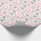 Roze en grijze zeeduivel cadeaupapier (Hoek)