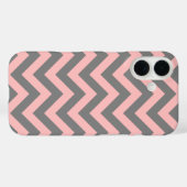 Roze en grijze zigzag Case-Mate iPhone case (Achterkant (horizontaal))
