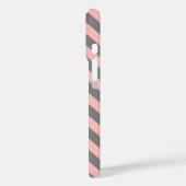 Roze en grijze zigzag Case-Mate iPhone case (Achterkant / Links)