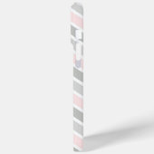 Roze en Grijze Zigzag Chevron Patroon Case-Mate iPhone Case (Achterkant / Links)