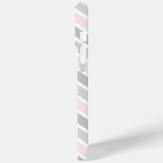Roze en Grijze Zigzag Chevron Patroon Case-Mate iPhone Case (Achterkant / Links)