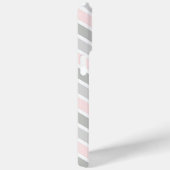 Roze en Grijze Zigzag Chevron Patroon Case-Mate iPhone Case (Achterkant / Rechts)