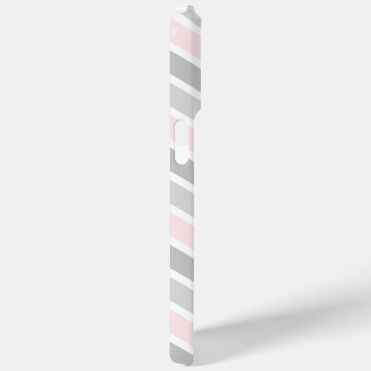 Roze en Grijze Zigzag Chevron Patroon Case-Mate iPhone Case (Achterkant / Rechts)