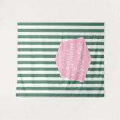 Roze en groen 1950s vakantie foto achtergrond wandkleed (Voorkant (horizontaal))