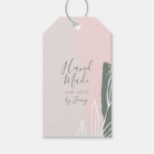 Roze en groen Abstract handgemaakt product — Label Cadeaulabel (Voorkant)