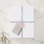 Roze en groen Abstract handgemaakt product — Label Cadeaulabel (Met Touw)