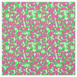 Roze en groen Abstract patroon Stof
