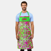 ROZE EN GROEN ABSTRACT STROPDAS-DYE DESIGN SCHORT (Gedragen)