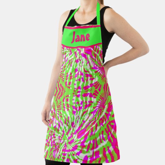 ROZE EN GROEN ABSTRACT STROPDAS-DYE DESIGN SCHORT (Insitu)